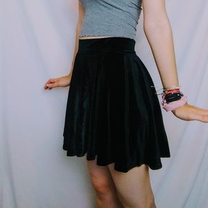 urban coco Skirts - Black Velvet Circle Skater Skirt urban coco Skirts - Black Velvet Circle Skater Skirt
